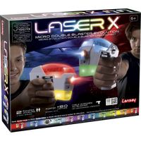 Jeu de Tir Laser X® - Micro Double Blaster Evolution pour Enfant - LANSAY - Portée de +60 mètres - Gris