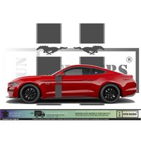 Ford Mustang Bandes latérales - GRIS - Kit Complet - Tuning Sticker Autocollant Graphic Decals