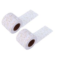 Pwshymi-tulle en tissu de filet Rouleaux de Tulle à paillettes, 2 pièces, aspect brillant, facile à clothing textile Blanc