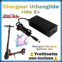 Chargeur pour trottinette électrique Urbanglide 8 plus - QINGQUE - 42v pour batterie 36v