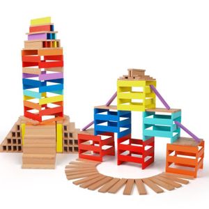 JEU D'APPRENTISSAGE 100 blocs d'équilibrage-Jouets Montessori pour Enf