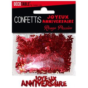Confettis a Paillettes Joyeux Anniversaire Or x30pcs - decoration pas cher  - Badaboum