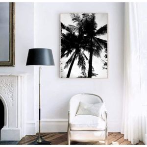 Noir Et Blanc Impression Toile Affiche Palmier Affiche Rose Amour Peinture  Chambre Salon Décor avec cadre 60x80cm[652] - Cdiscount Maison