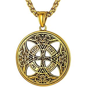 bijou celtique bretagne Bracelet pendentif Triquetra sur cordon tressé jaune