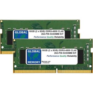 MÉMOIRE RAM 16Go (2 x 8Go) DDR5 4800MHz PC5-38400 262-BROCHE S