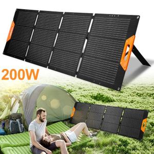 EPOW® Panneau Solaire Portable 200W 12v Panneau Photovoltaïque Pliable