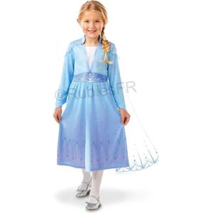 Reine des neiges 2 déguisement de fête d'halloween pour filles blanc Elsa  longue robe princesse semblant robes à manches longues flo