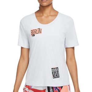 T-SHIRT MAILLOT DE SPORT T-shirt de running Femme Nike City Sleek - Gris cl