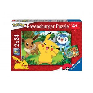 PUZZLE Puzzle 2x24p Pikachu et ses amis - Ravensburger - 