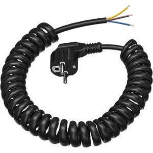 RALLONGE Rallonge Câble de Contact de Protection 3M, 1 Pack Spirale Extentions d'alimentation Connexion de Plastique Câble, IP20 Zone Int13