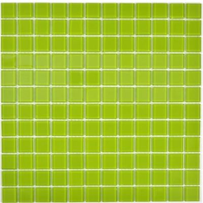 Plaque De Mosaïque En Verre Translucide Vert Crystal - Réf. 63-0507_b - Pour Mur Ou Sol Cuisine/Salle De Bain