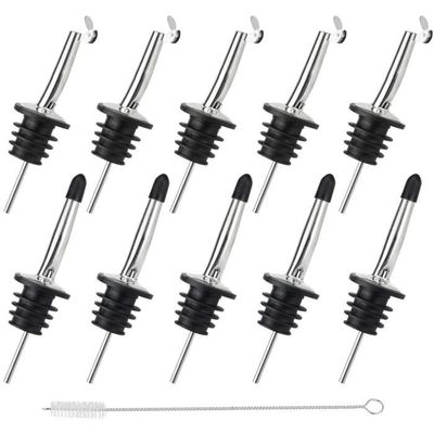 2 Verseurs Bouteille Inox - Bec Conique Anti-goutte, Capuchon Silicone
