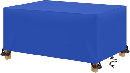 Housse De Protection Pour Table De Jardin Rectangulaire 130x65x100 Cm - Tissu Oxford 420D Imperméable Et Anti-UV - Avec Cordon De Serrage Et Boucles