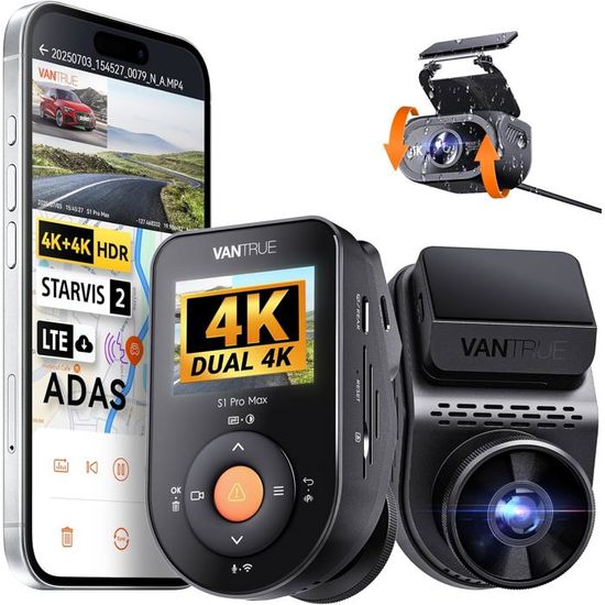 VANTRUE Módulo LTE para E360, S1 Pro, N2X Dashcam con Vista previa remota en Tiempo Real, geofencing y Alarma, notificación de incidentes, Seguimiento de ubicación del vehículo, activación remota
