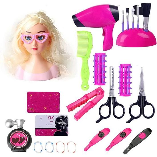 Tete a Coiffer, Jouet Fille pour 1-9 Ans,Poupée Styling Head Hairdressing  (Cheveux Blancs -25pcs) - Cdiscount Jeux - Jouets