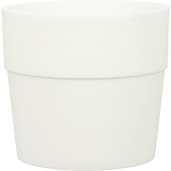 Idea-station ECO Pot de Fleur Plastique 6 pièces, 10.8 cm, Blanc, 30 Idea-station ECO Pot de Fleur Plastique 6 pièces, 10.8 cm, Blanc, 30