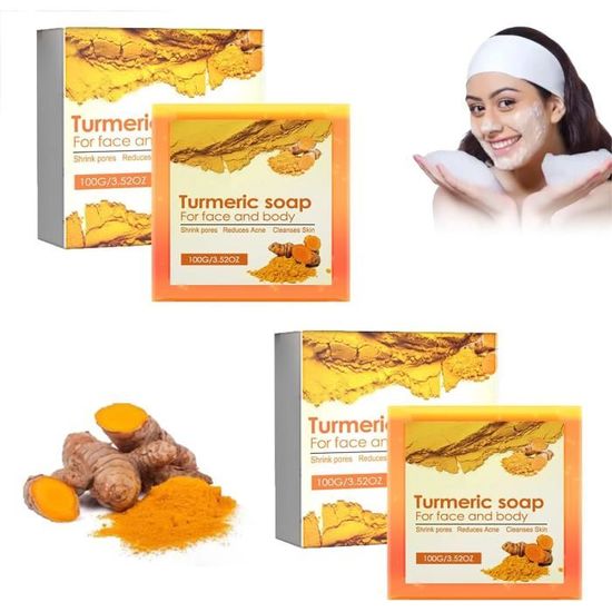 12 Savons Naturels Au Curcuma – Gluta Collagen – Confiture De Curcuma – À Base De Plantes