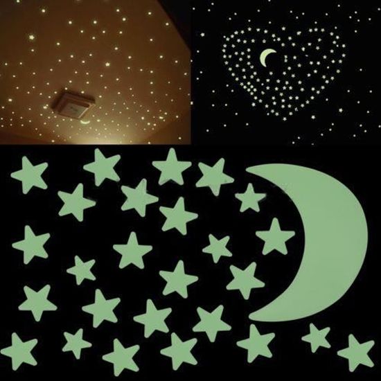 Autocollant Sticker Mural Etoiles Phosphorescent Mur Stickers Muraux Enfant Bebe Chambre Fenetre Plafond Stickers Cdiscount Maison