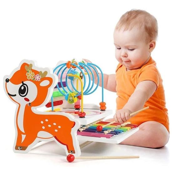 Jeu montessori 1 à 4 ans en bois, tri formes et couleurs éducatif