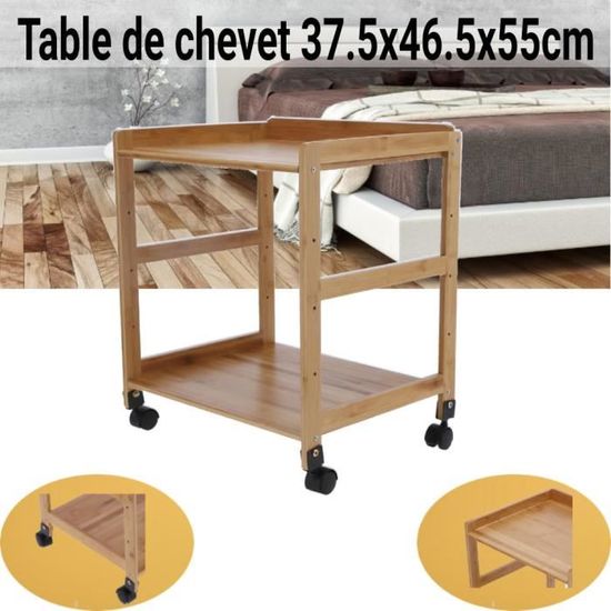 Table D’Appoint 2 Niveaux DIVCHI – Table Basse Rangement Noir – Chevet, Salon, Bureau – Petit Espace Gain De Place