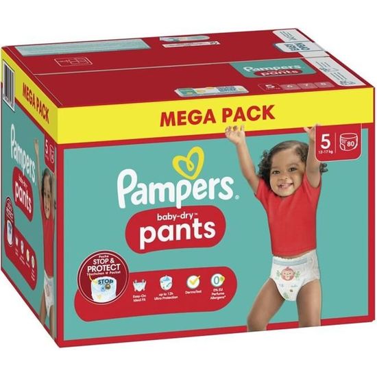 Couche culotte baby dry pants taille 5 12 a 17kg Pampers x24 sur
