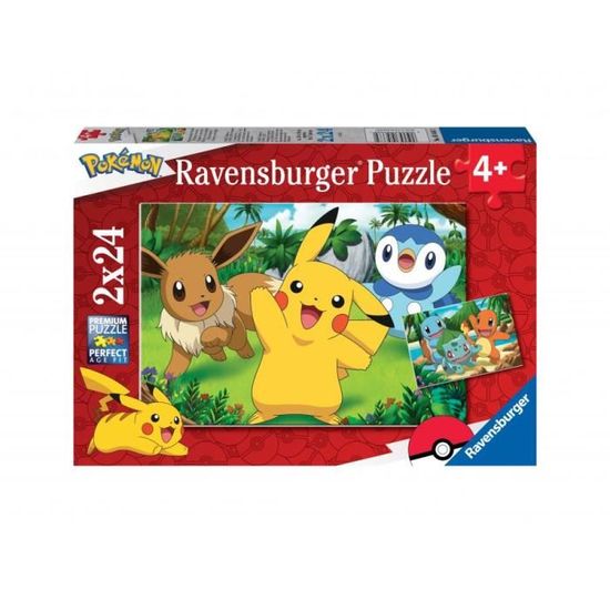 Puzzle 2x24p Pikachu et ses amis - Ravensburger - Dessins animés et BD - Mixte