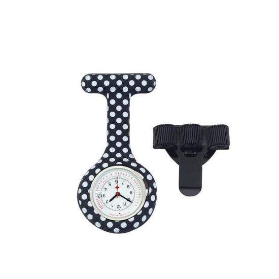 Montre Infirmière Poche Cadran Simple - Alliage Et Silicone, Quartz - Pour Femmes Et Hommes, Non étanche