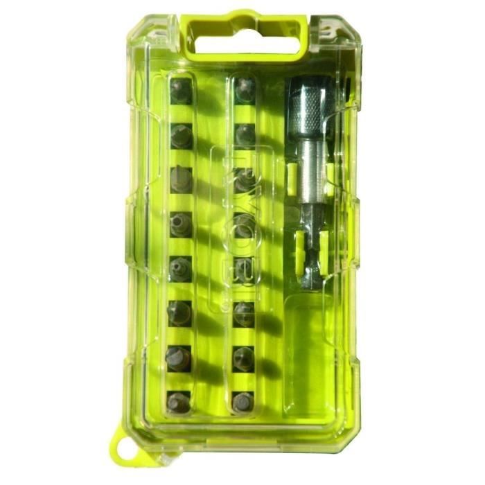 Coffret Vissage Ryobi RAK17SDC – 17 Accessoires en Acier avec Repérage Couleur