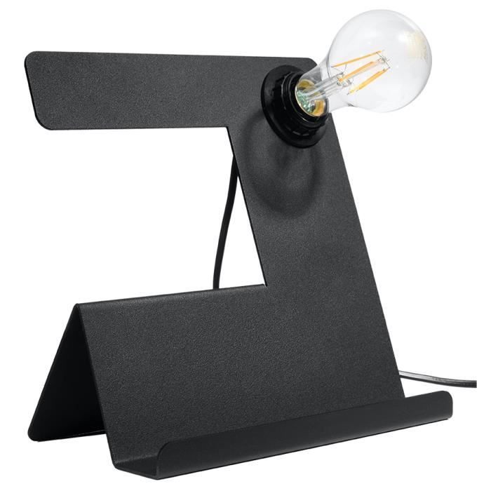 Lampe a poser INCLINE E27 Modern Noir Acier SOLLUX Lampe a poser INCLINE E27 Modern Noir Acier SOLLUX