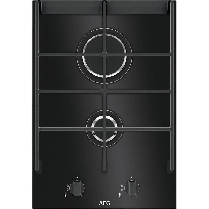 AEG HC412001GB, Intégré, Cuisinière à gaz, Céramique, Noir, Fonte, 1000 W
