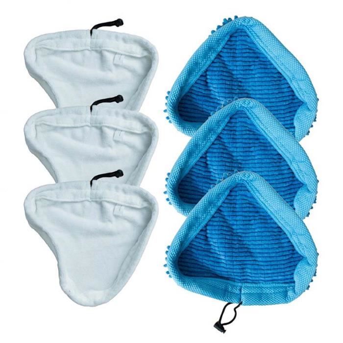 Lot de 6 chiffons de rechange pour balai vapeur , Compatible avec balai vapeur H2O H20 X5