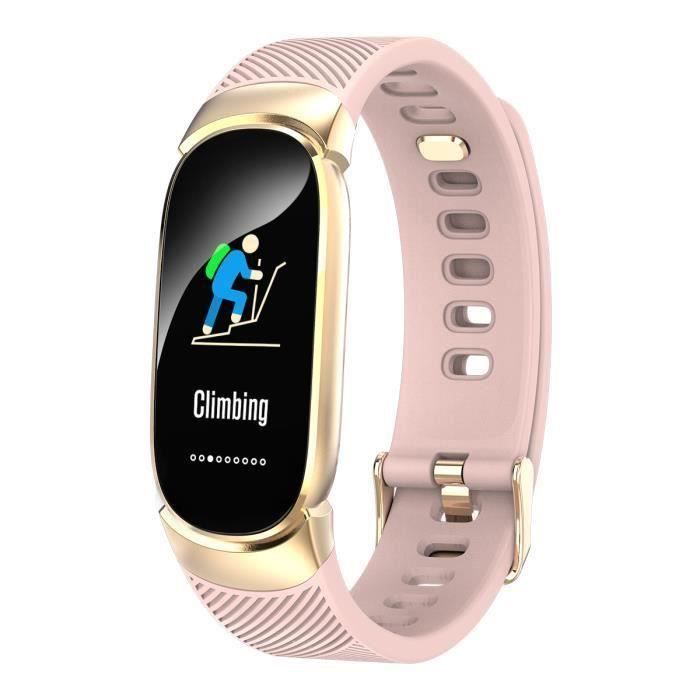 Montre Connectée Femme QW16 0.96-HD Sport Bluetooth Intelligente moniteur de sommeil IP67 -FR