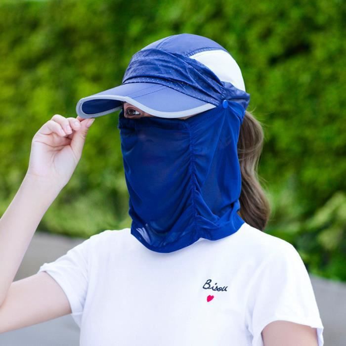 Chapeau à séchage rapide pour le visage tout compris pour femme Écran solaire Lentille de protection solaire Chapeau de soleil