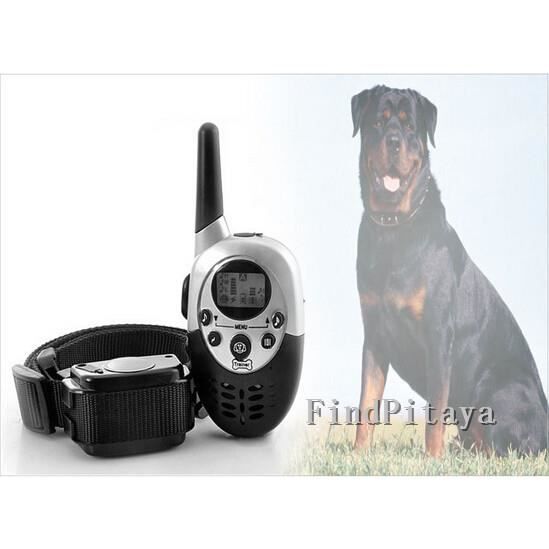 Tera® Collier de dressage électrique rechargeable télécommandé sans fil avec écran LCD à portée de 1000 mètres pour chien