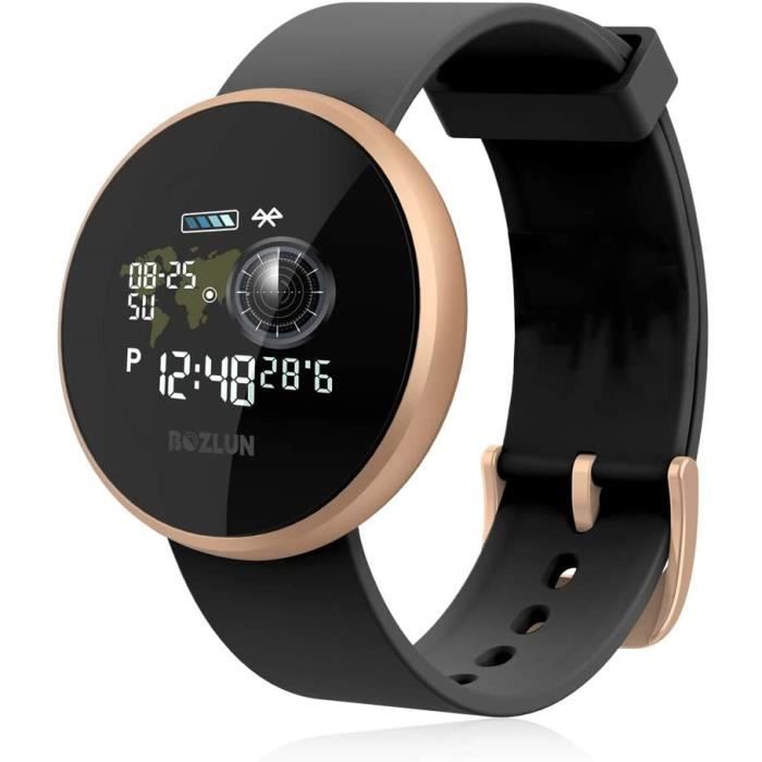 LIEBIG Montre Connectée Femme pour iPhone Android Etanche Fréquence Cardiaque Calorie Brûlée Podomètre Surveillance Sommeil Femme Cy