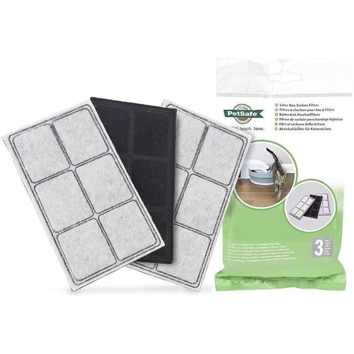 PetSafe Filtres À Charbon actif De Rechange pour Bac À Litière Autonettoyante Automatique Simply Clean pour Chatpour le Contr 217