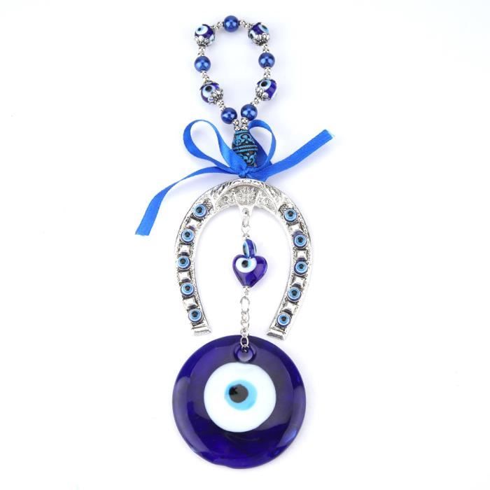 YOSOO Pendentif mauvais œil Turc bleu mauvais œil bénédiction amulette tenture murale décor à la maison protecteur musulman