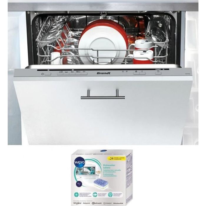 BRANDT Lave-vaisselle tout intégrable encastrable 47dB 12 couverts 60cm Départ Différé
