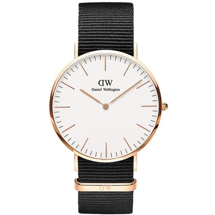 Daniel Wellington Cornwall Femme 40mm Bracelet Nylon Quartz Montre DW00100257