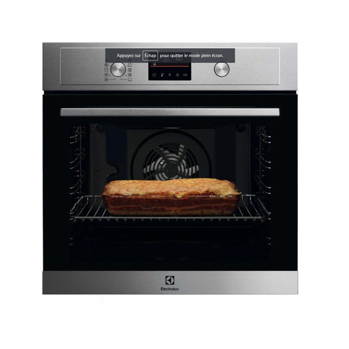 ELECTROLUX Four encastrable pyrolyse EBF4P46X Série 600 , Inox anti-trace, 72 litres