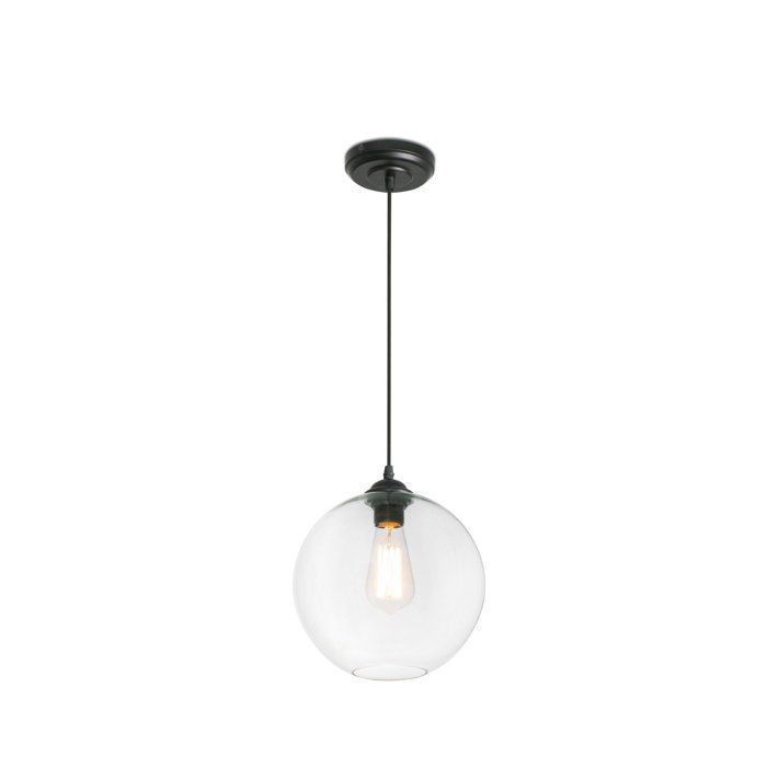 Suspension boule en verre transparent diamètre 27cm Clara