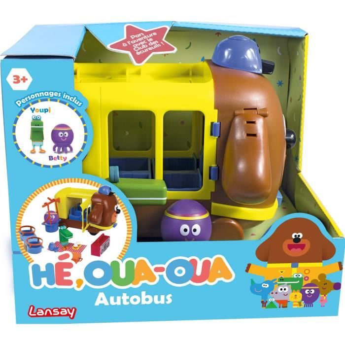 LANSAY - HE OUA-OUA® - Autobus - Playset avec 2 figurines et 9 accessoires - Préscolaire - Dès 3 ans