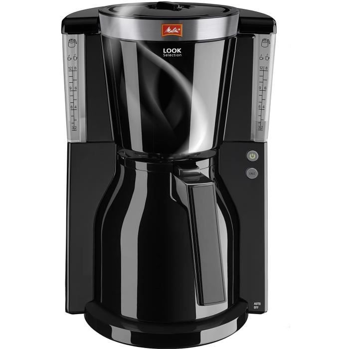 Machine à café MELITTA - Look IV Therm Selection 1011-12 Noir/Acier Brossé