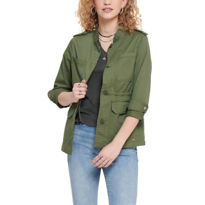 Only Veste Militaire Femme 15192278-BLK-OLIVE
