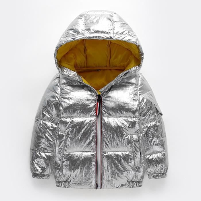 Enfants Fille Garçons Bébé Manteaux Imperméables Veste Zipper Épais À Capuche Survêtement 110