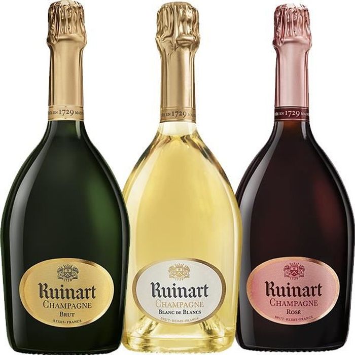 Trilogie Ruinart Brut, Blanc de Blancs & Rosé 75 cl Champagne