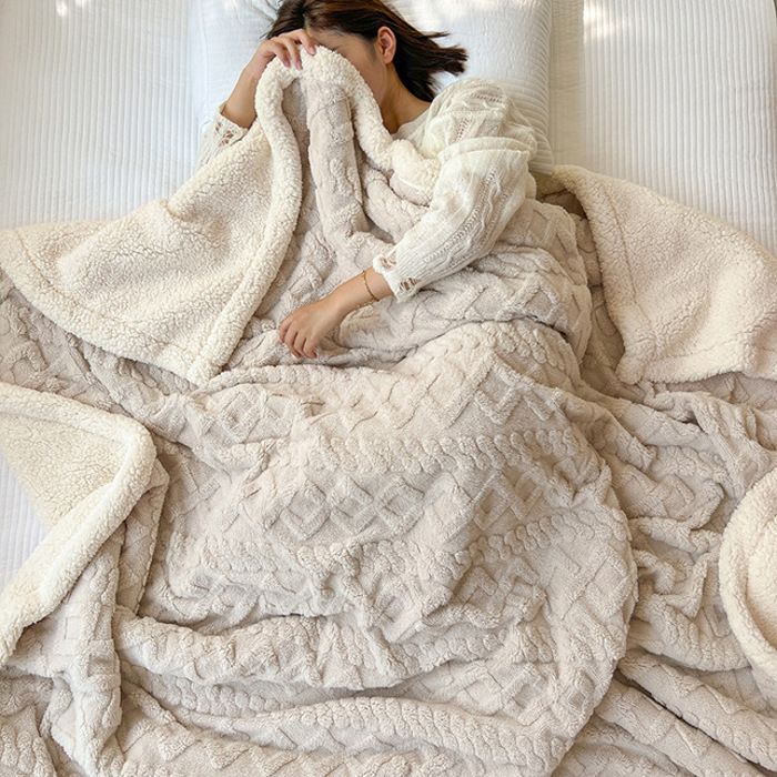 Couverture Sherpa couverture épaisse chaude pour la couverture de lit d' hiver - Chine Couverture Sherpa et couverture épaisse chaude prix