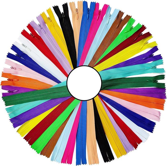 Bobine Fermeture Éclair Nylon 60 M - 20 Couleurs, 100 Curseurs, Kit Réparation Couture DIY - 6
