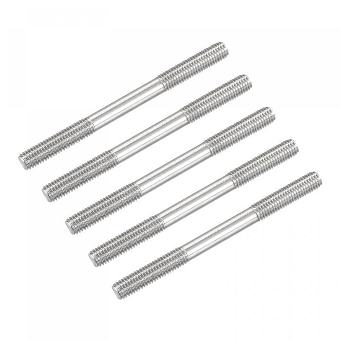 Lot De 20 Goujons Filetés Doubles M3x80 Mm En Acier Inoxydable 304 - Uxcell