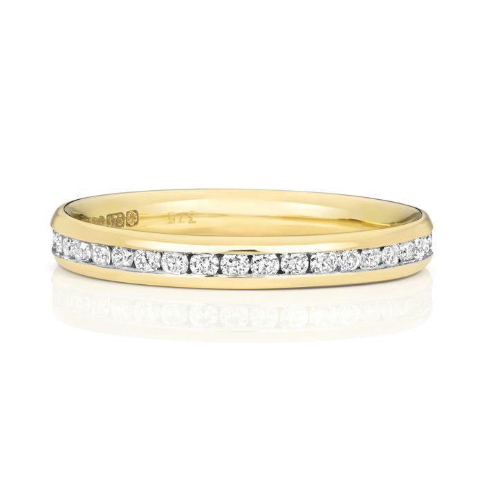 Alliance EDS JEWELS Femme Or 375/1000 Diamant Brillant 0.44 Carat GH - SI3-I1 Eternité 2 7mm Demi Confort 31117 Alliance EDS JEWELS Femme Or 375/1000 Diamant Brillant 0.44 Carat GH - SI3-I1 Eternité 2 7mm Demi Confort 31117